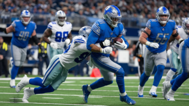 Detroit Lions vs Dallas Cowboys Match Player Stats