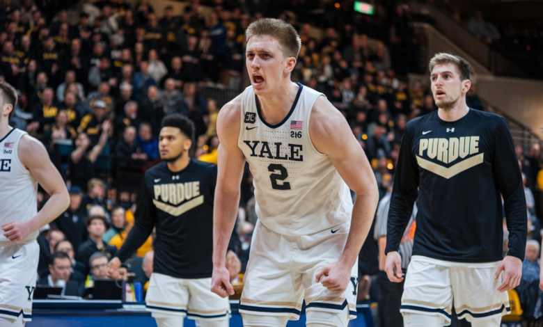 Yale Basketball vs Purdue Boilermakers Men's Basketball Match Player Stats​